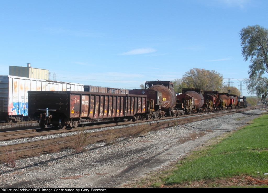 Line of Hot Metal Bottle Cars